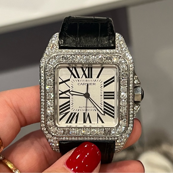 Cartier Other - Cartier Santos 100 Diamond Watch